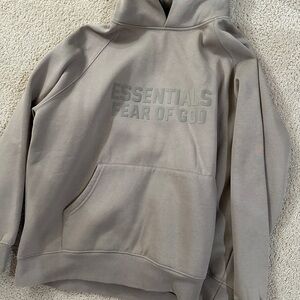tan essentials hoodie